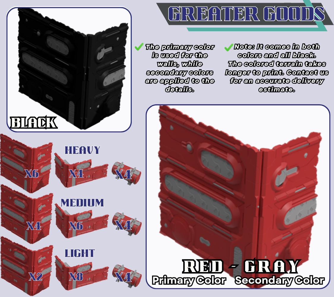 WTC Foldable Wargaming Terrain: Modular Sci-Fi Terrain - Grimdark Tournament