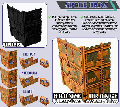 WTC Foldable Wargaming Terrain: Modular Sci-Fi Terrain - Grimdark Tournament