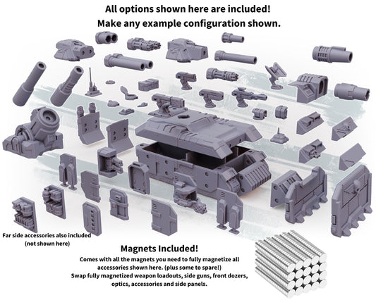 3D Printed Modular Tank: Astral Combat Carrier for Wargaming