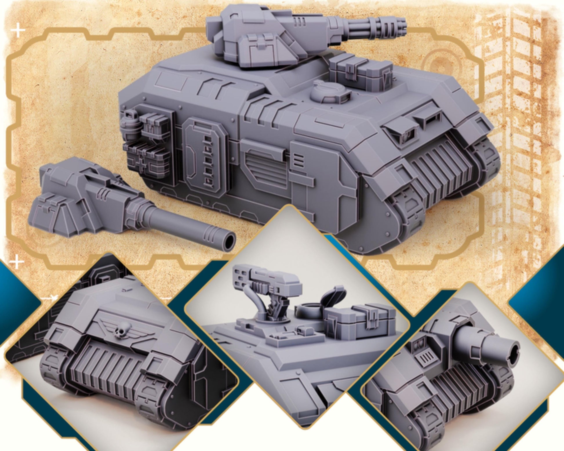 3D Printed Modular Tank: Astral Combat Carrier for Wargaming