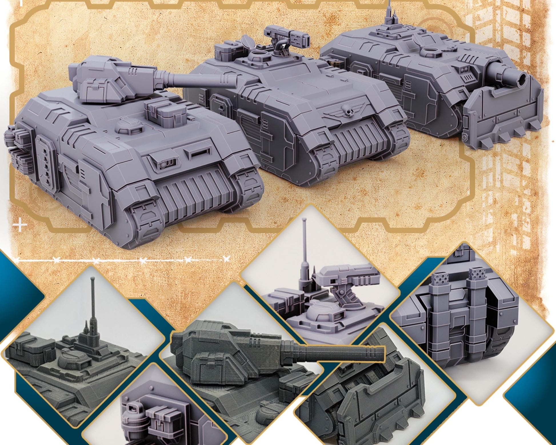 3D Printed Modular Tank: Astral Combat Carrier for Wargaming