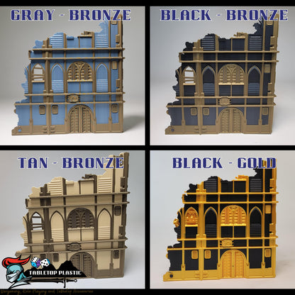 Foldable Gothic Ruins Terrain Set: Grimdark Tournament Ready