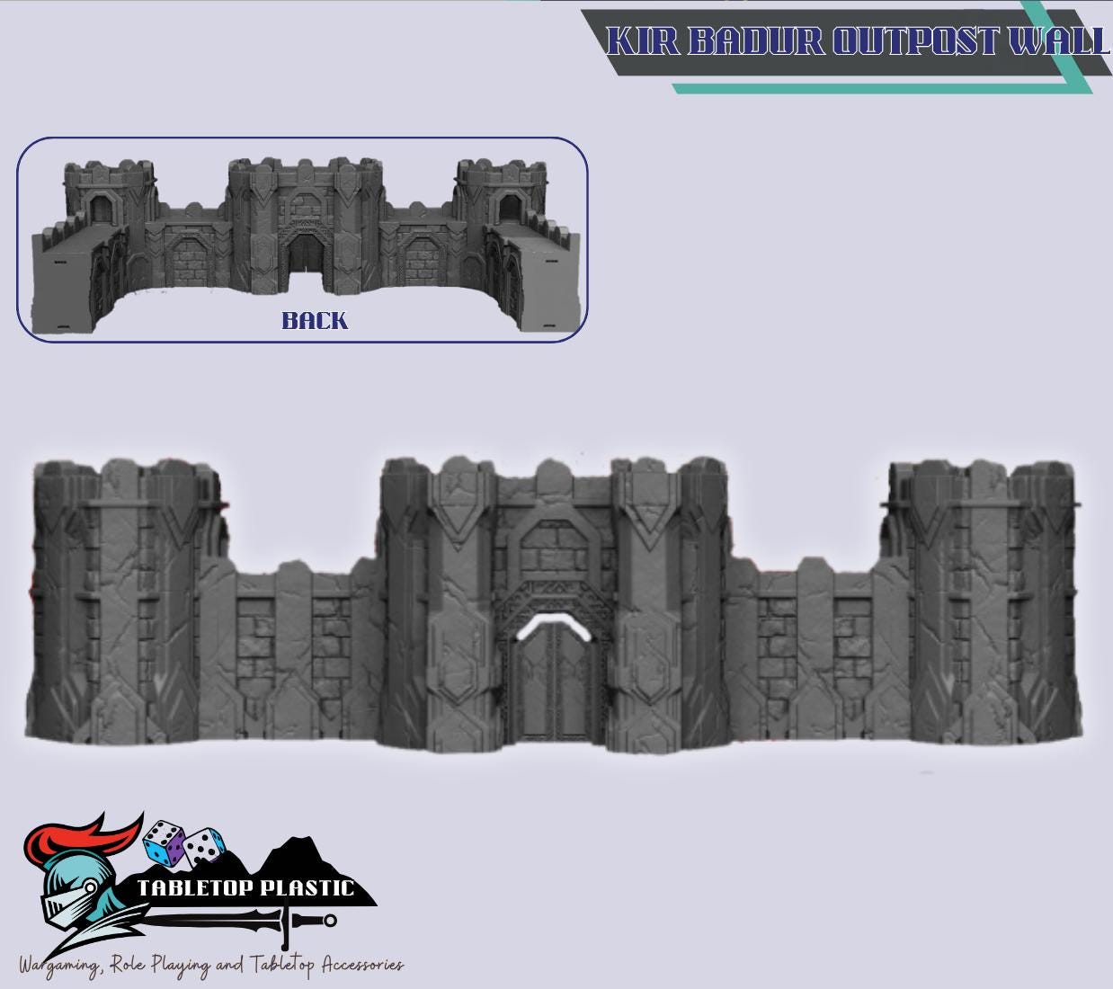 Dwarven Outpost Terrain Set | Kiribador Walls, Gate, Watchtower, Forge, Hall & Dungeon Tiles