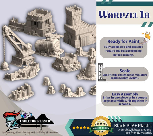 Wasteland Junkyard Fortifications Terrain: Warpzel-1A “No Git’s Land” Gulch Set
