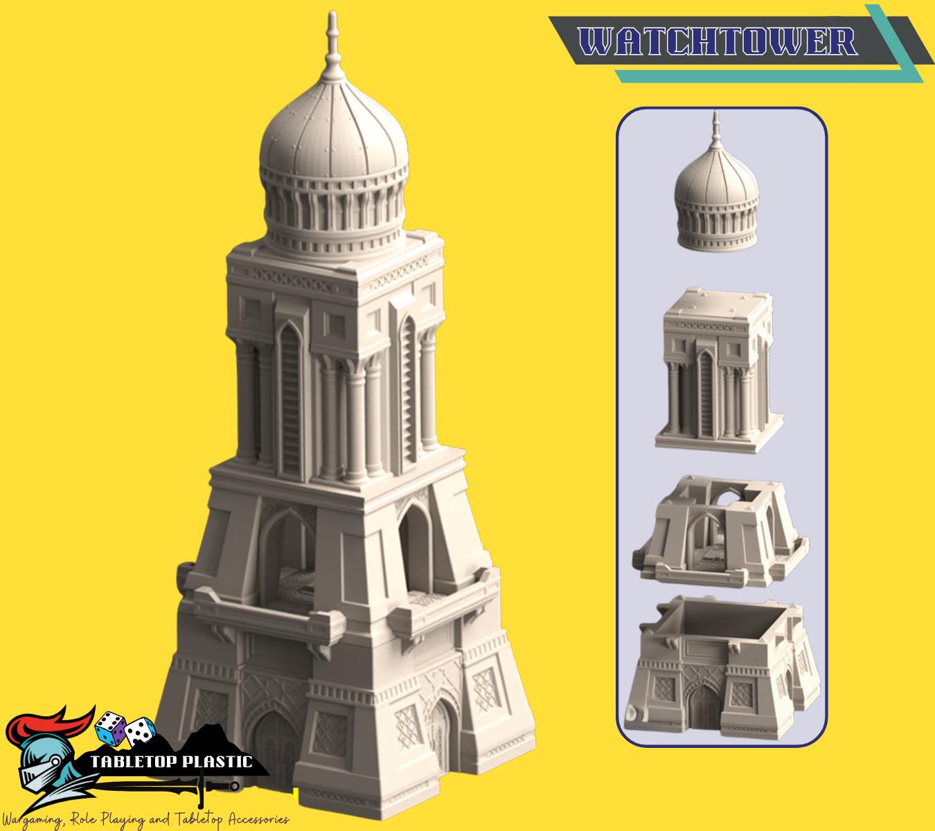 Desert Fortress City Terrain – 10mm-12mm Tabletop Oasis Scenery Set