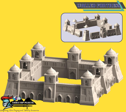 Desert Fortress City Terrain – 10mm-12mm Tabletop Oasis Scenery Set