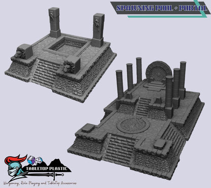 Jungle Ruins Terrain Set | Mesoamerican Temples, Spawning Pool, Portal & Ziggurat for Seraphon/Lizardmen