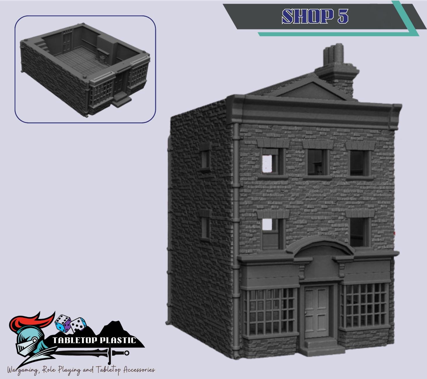 Victorian Townhouse Terrain Set | 7 Three-Story Shops & Residences for Malifaux/Steampunk Tables