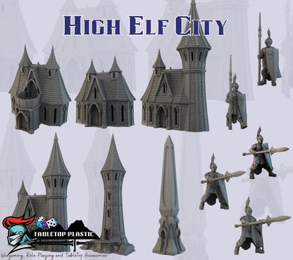 Silverhaven Elven Town Center | High Elf Houses, Tower & Obelisk