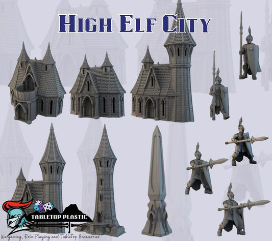 Silverhaven Elven Town Center | High Elf Houses, Tower & Obelisk