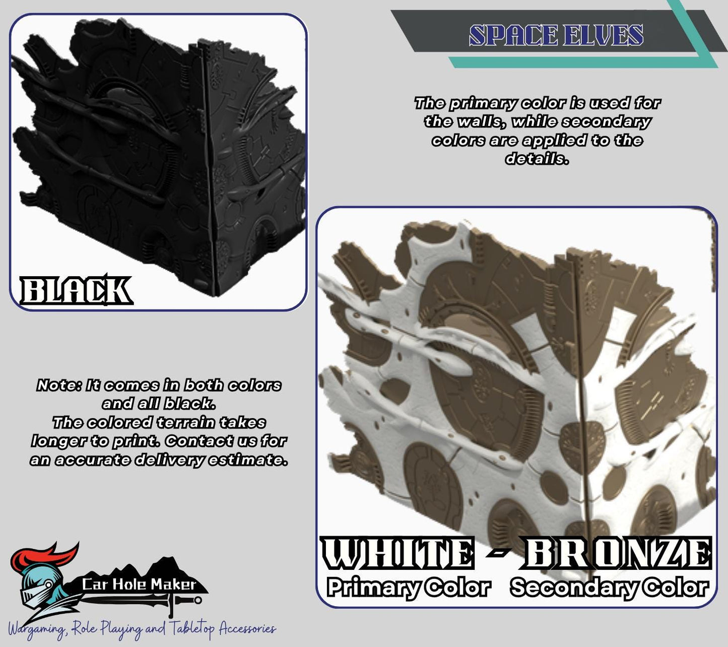Foldable Wargaming Terrain: Modular Sci-Fi Ruins - Grimdark Chapter Approved