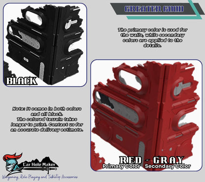 Foldable Wargaming Terrain: Modular Sci-Fi Ruins - Grimdark Chapter Approved