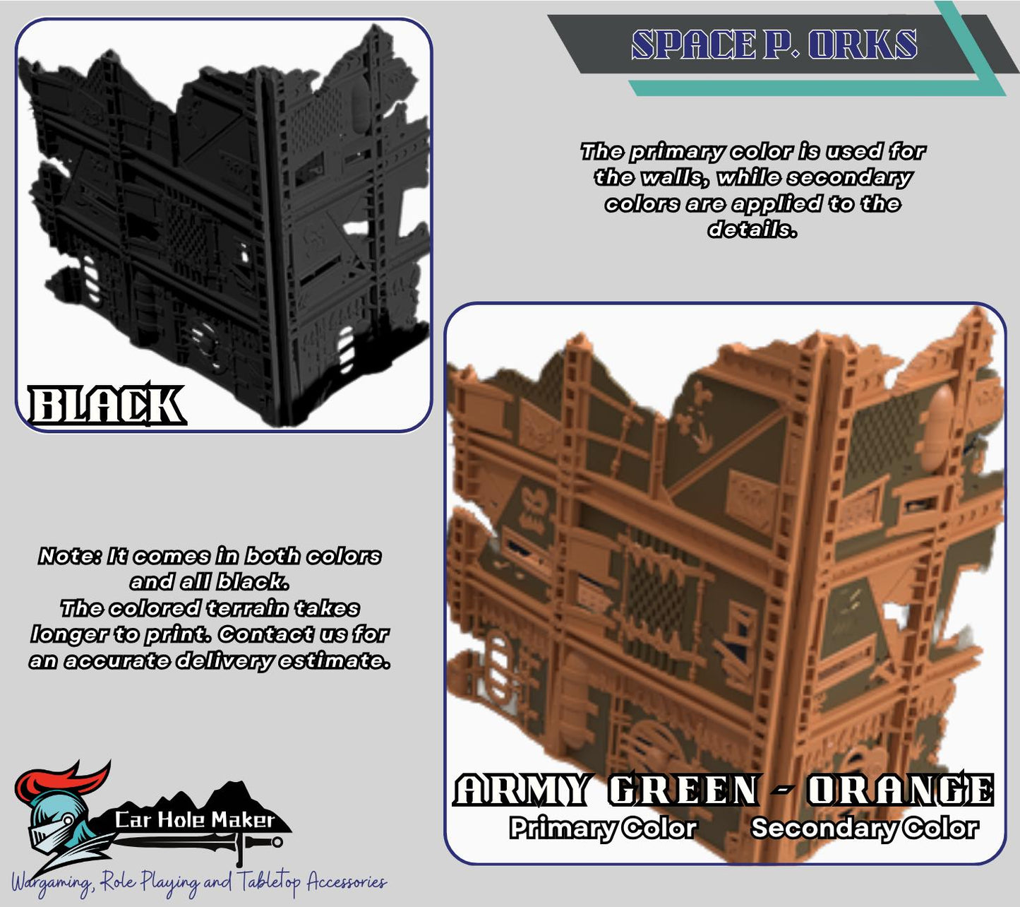 Foldable Wargaming Terrain: Modular Sci-Fi Ruins - Grimdark Chapter Approved