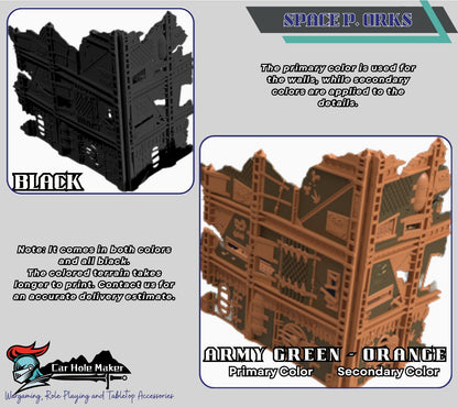 Foldable Wargaming Terrain: Modular Sci-Fi Ruins - Grimdark Chapter Approved