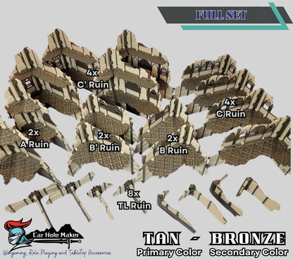 Foldable Wargaming Terrain: Modular Sci-Fi Ruins - Grimdark Chapter Approved