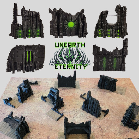 Tomb World Ruins Terrain Set: Sci-Fi Battlefield - 44x60 40k Tournament Terrain