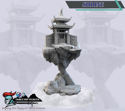 Eastern Floating Temple Terrain – Huaxia Sky Scenery Set | Shrine, Portal, Watchtower, Way Station & Rocks