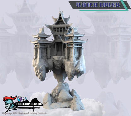 Eastern Floating Temple Terrain – Huaxia Sky Scenery Set | Shrine, Portal, Watchtower, Way Station & Rocks