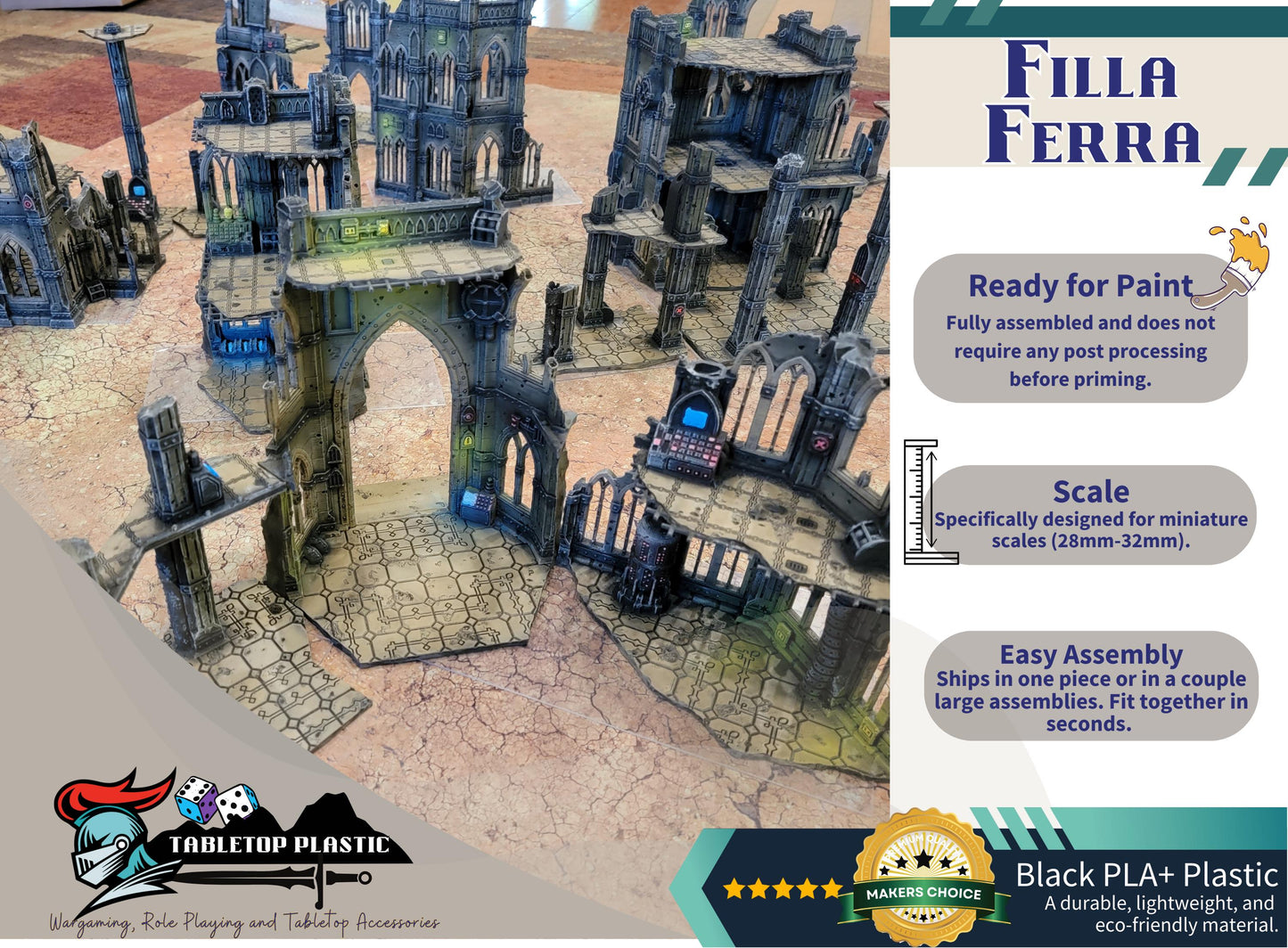 Grimdark HQ Terrain: Tabletop Wargame Scenery - Chapter Approved Tournament Ready 28mm scale