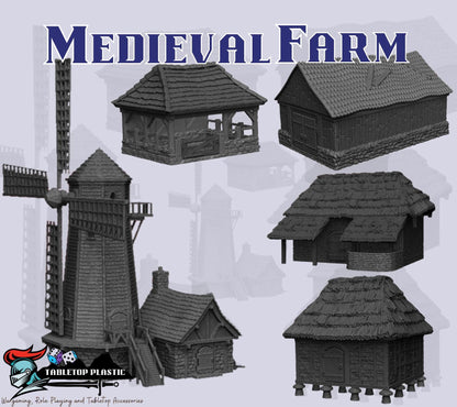 Medieval Ruins Terrain Set | Broken Tavern, Watchtower, Walls & Farmhouse (28mm)