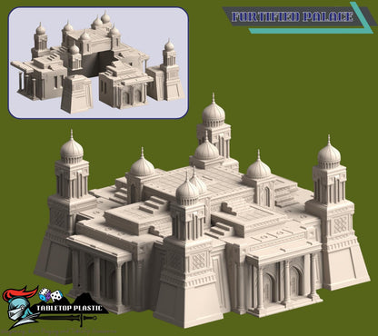 Epic Scale 15mm Desert Fortress City Terrain — Palaces, Walls & Hab Blocks Tabletop Scenery