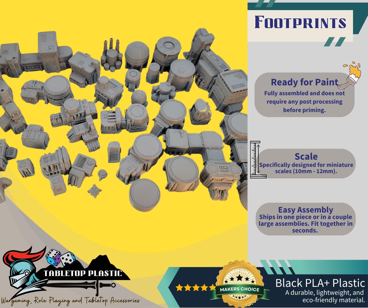 10mm Scale Industrial Zone Terrain: 10mm - 12mm Wargaming Scenery