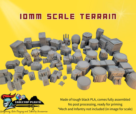 10mm Scale Industrial Zone Terrain: 10mm - 12mm Wargaming Scenery