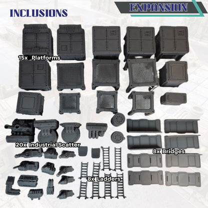 Industrial Terrain Set: Modular 28mm Wargame Scenery