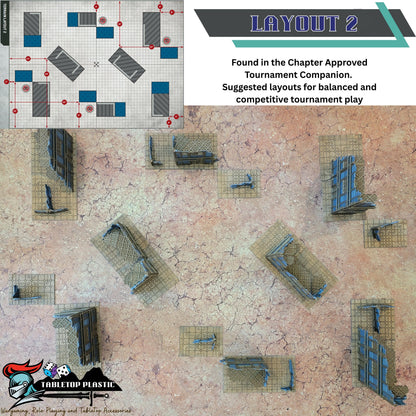 Foldable Gothic Ruins Terrain Set: Grimdark Tournament Ready