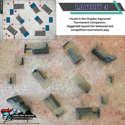 Foldable Gothic Ruins Terrain Set: Grimdark Tournament Ready