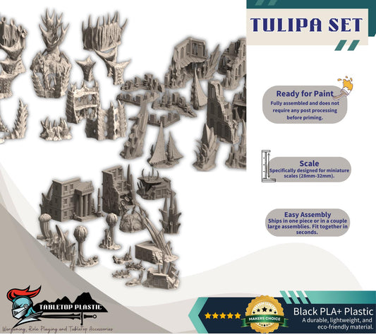 Alien Hive Terrain, Sci-Fi Spires and Platforms, 28-32mm Wargaming Scenery