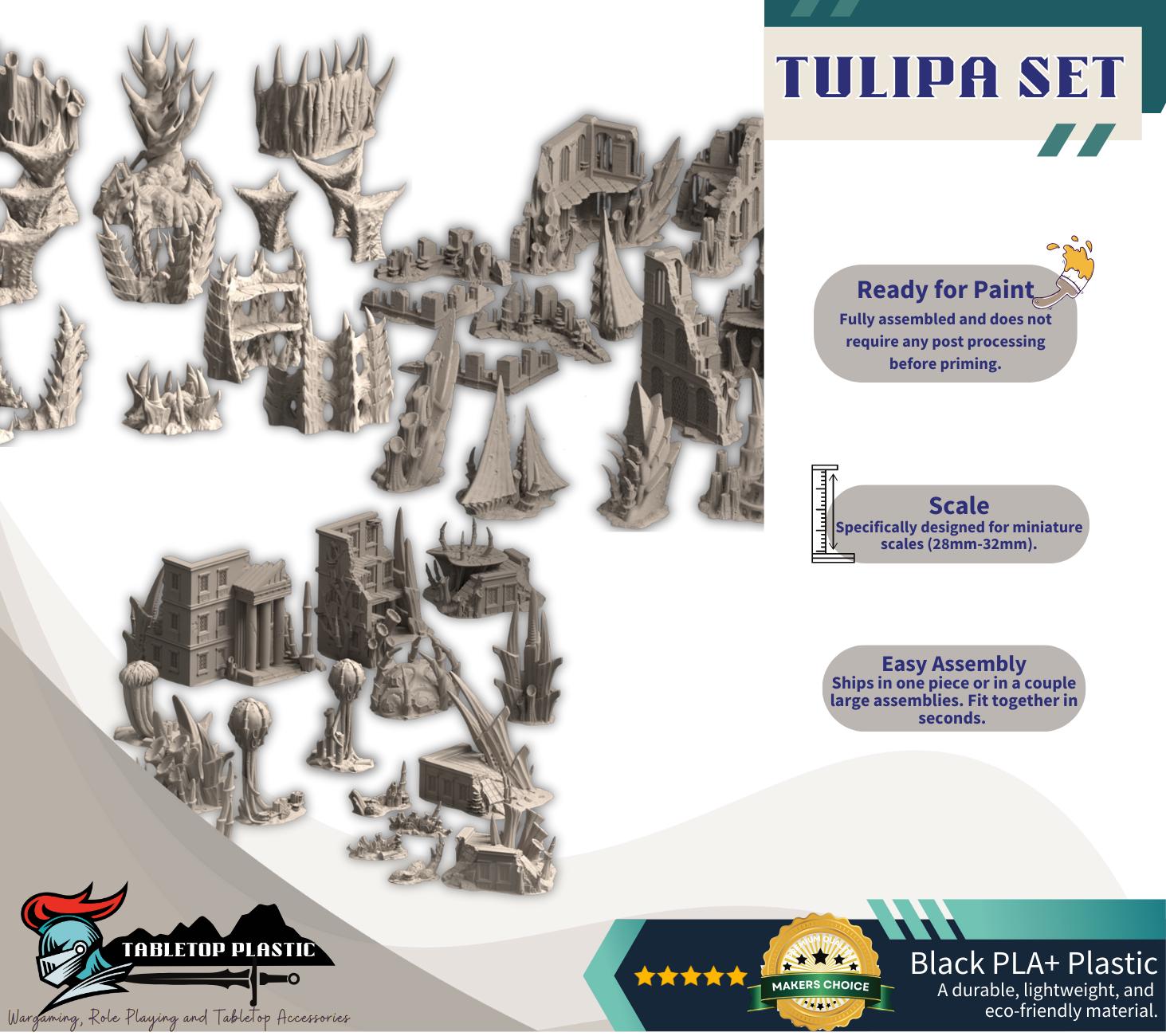 Alien Infested Ruins Terrain, 28-32mm Sci-Fi Table Scenery