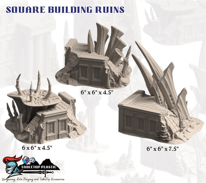 Alien Infested Ruins Terrain, 28-32mm Sci-Fi Table Scenery