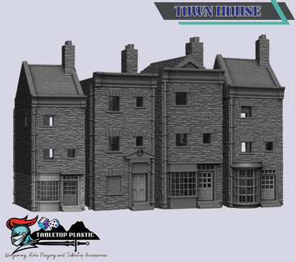Victorian Townhouse Terrain Set | 7 Three-Story Shops & Residences for Malifaux/Steampunk Tables