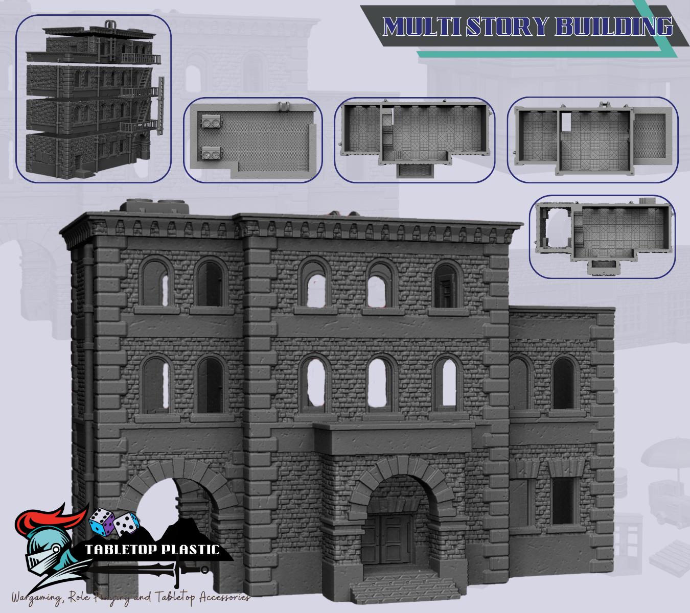 Modern Urban Terrain Set | Gas Station, Diner, Street Scatter & Multi-Story Building (MCP Scale)