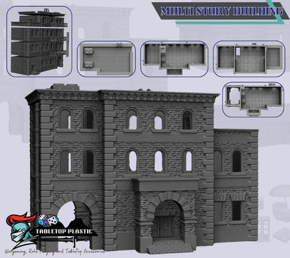 Modern Urban Terrain Set | Gas Station, Diner, Street Scatter & Multi-Story Building (MCP Scale)
