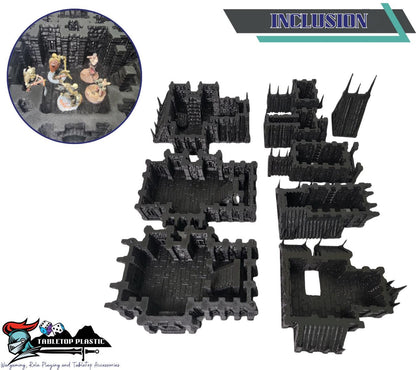 Gothic Manor Terrain Tower – 28mm Fantasy Modular Ruin with Playable Interiors