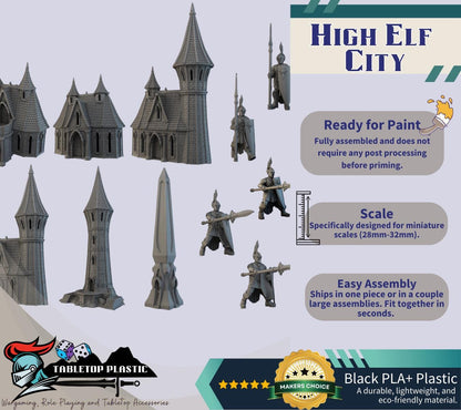 Silverhaven Elven Town Center | High Elf Houses, Tower & Obelisk
