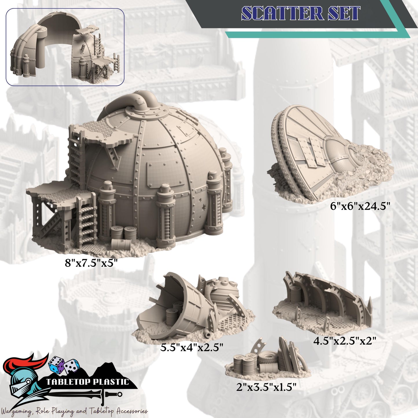 Warpzel-1A NoGitsLandGulch Ork Forts | Space Ork Fortifications, Scatter & Crane (28–32 mm)