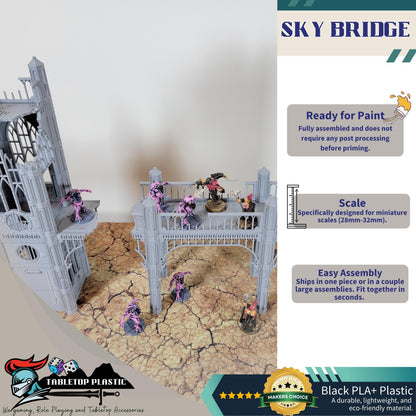 Gothic Sky Bridge: 28mm Sci-Fi Wargaming Terrain
