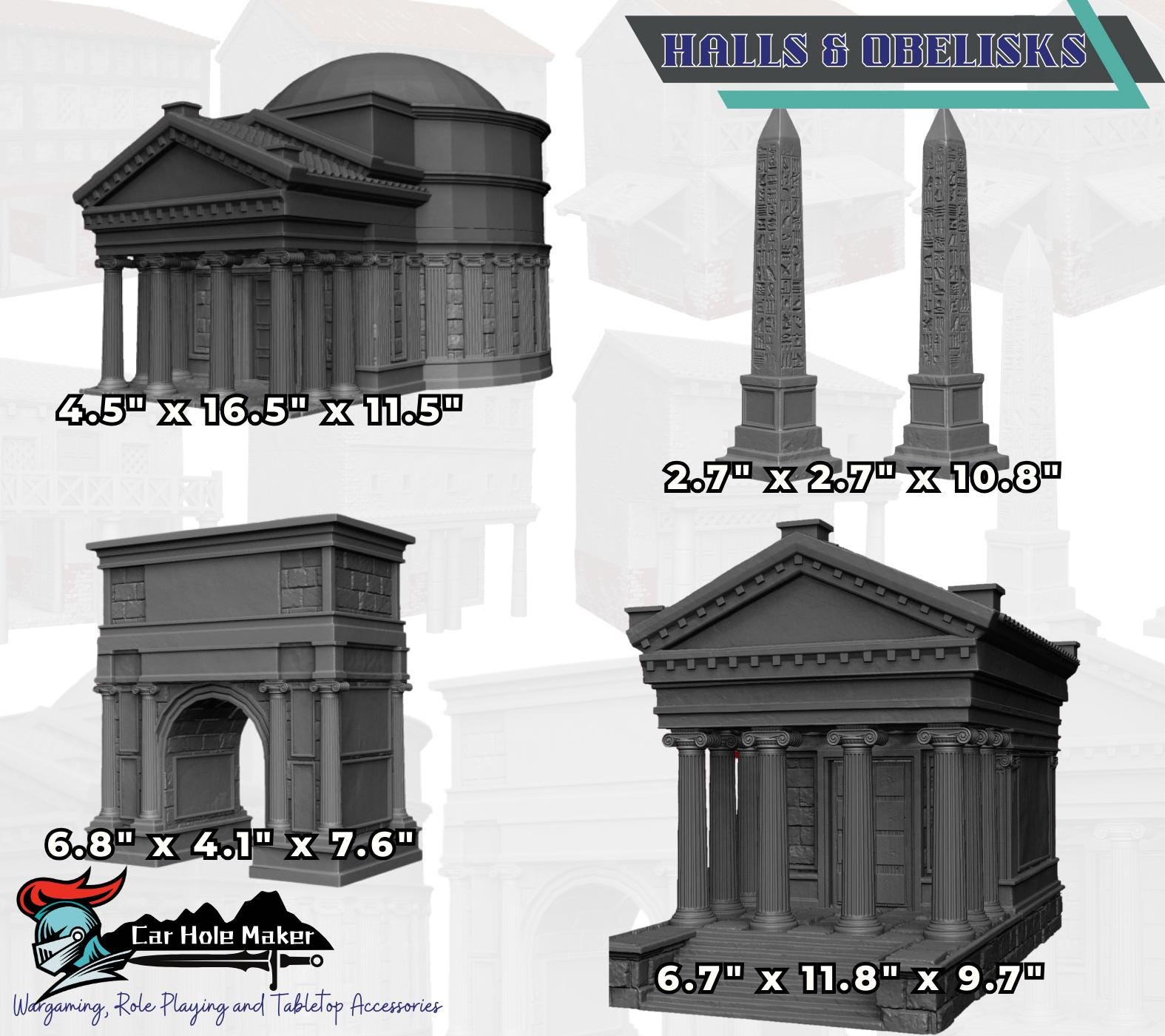 Aeterna Roman City Terrain: Modular Wargaming RPG Scenery for DnD