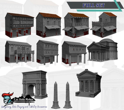 Aeterna Roman City Terrain: Modular Wargaming RPG Scenery for DnD