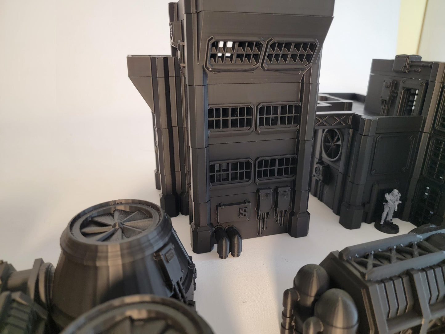 Cyberpunk NeoCity Terrain Set | Infinity-Scale Buildings, Power Station & Vehicles