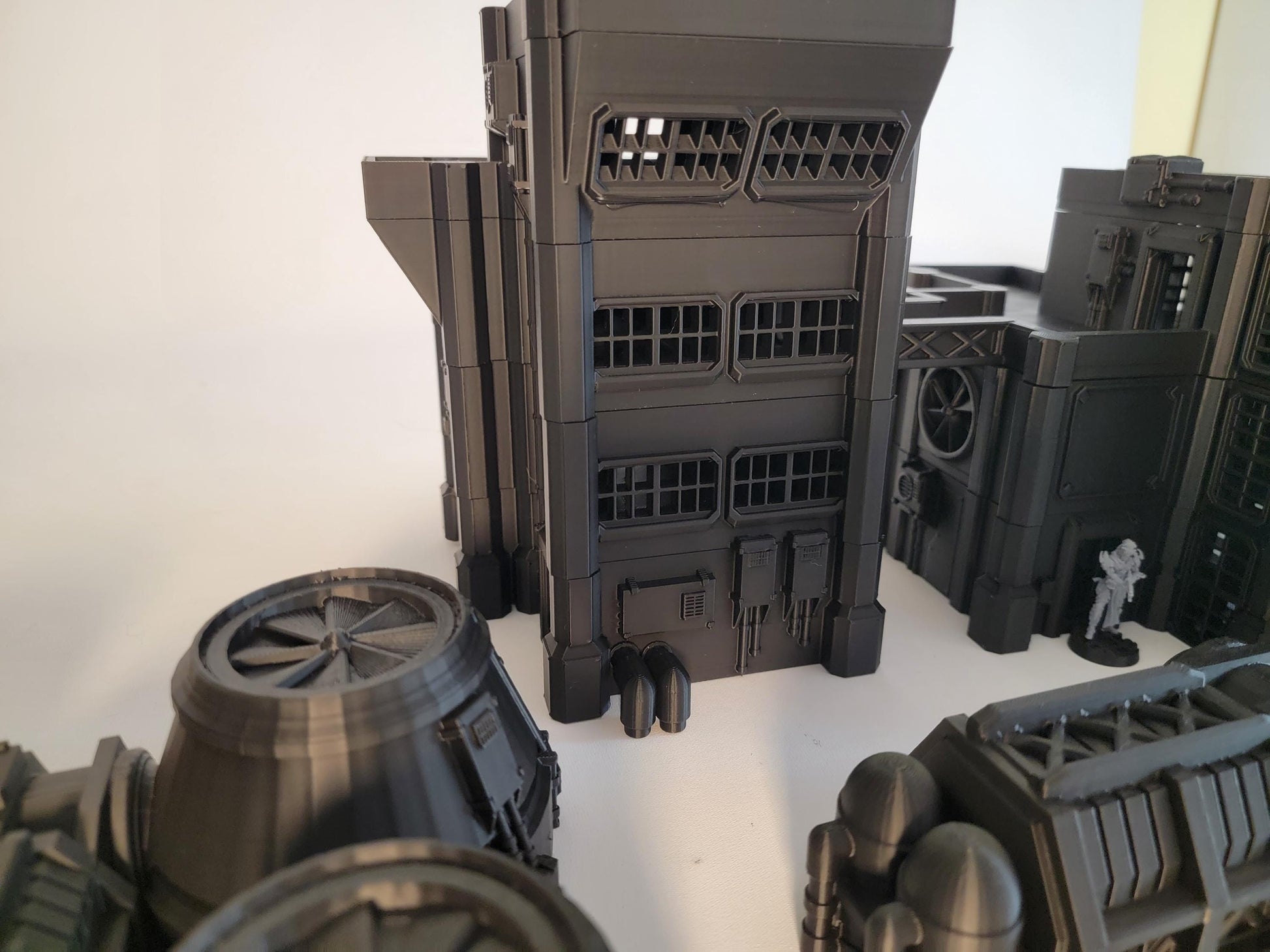 Cyberpunk NeoCity Terrain Set | Infinity-Scale Buildings, Power Station & Vehicles