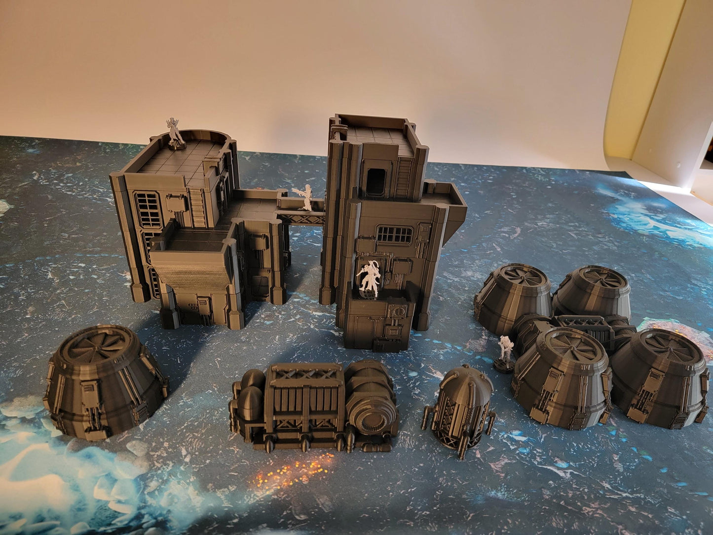 Cyberpunk NeoCity Terrain Set | Infinity-Scale Buildings, Power Station & Vehicles