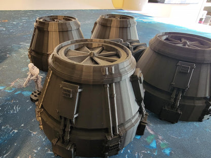 Cyberpunk NeoCity Terrain Set | Infinity-Scale Buildings, Power Station & Vehicles
