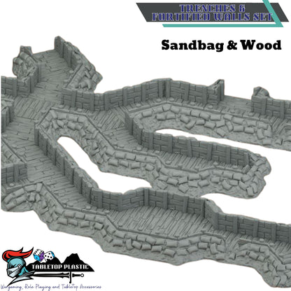 Sci-Fi Fortress Terrain, Modular Trenches & Walls, Bunkers/Turrets, Landing Pad — Gothic Sector Fortress (28–32mm)