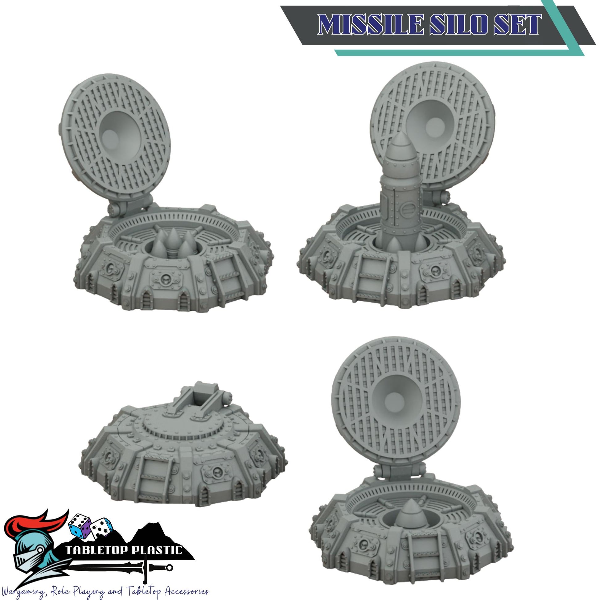 Sci-Fi Fortress Terrain, Modular Trenches & Walls, Bunkers/Turrets, Landing Pad — Gothic Sector Fortress (28–32mm)