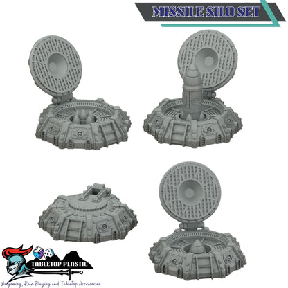 Sci-Fi Fortress Terrain, Modular Trenches & Walls, Bunkers/Turrets, Landing Pad — Gothic Sector Fortress (28–32mm)