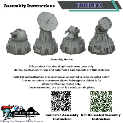 Sci-Fi Fortress Terrain, Modular Trenches & Walls, Bunkers/Turrets, Landing Pad — Gothic Sector Fortress (28–32mm)